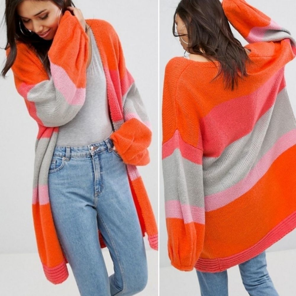 Pretty Little Thing Colourblock Cardigan Size Small